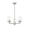 Z-Lite Thayer Chandelier, 3-Light, 19 In.W x 9.25 In.H, Brushed Nickel/Clear 742-3BN - alternate 5